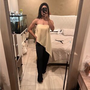 Intermix Cream Asymmetrical Top